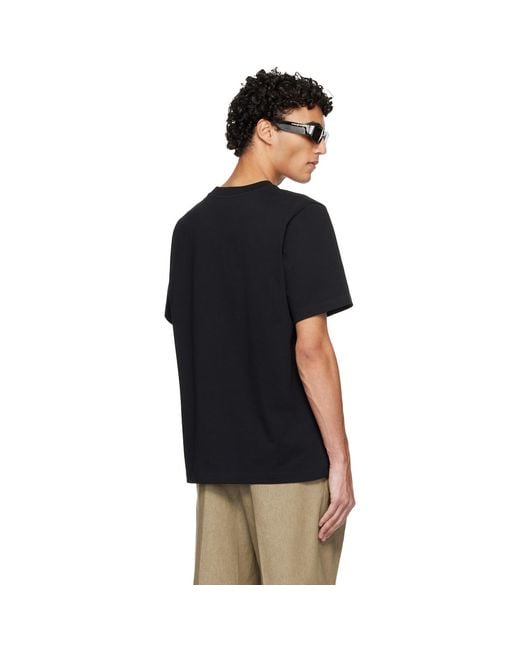 Casablanca Black Airbrush Mushroom Logo Short Sleeve T‑Shirt for men
