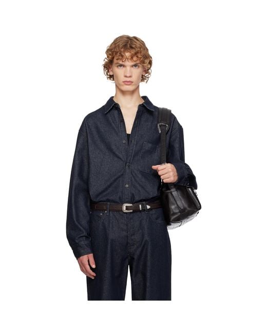 LE17SEPTEMBRE Blue Denim Overshirt for men
