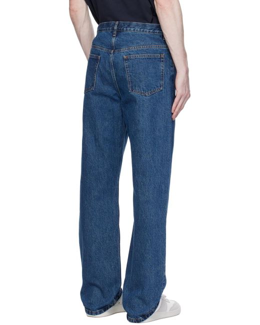 A.P.C. . Blue Relaxed Jeans for men