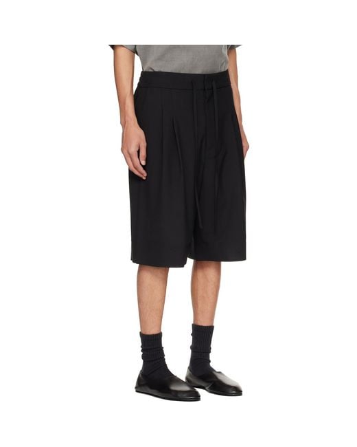 Fear Of God Black Wool Ripstop Baggy Shorts for men