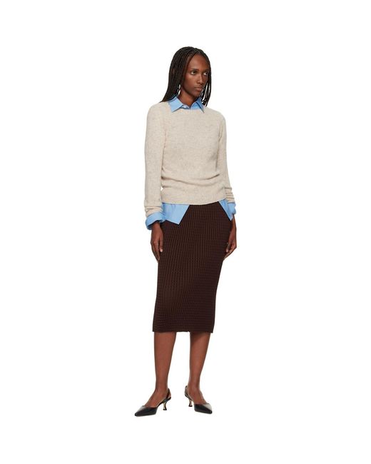 Issey Miyake Black October Spongy-58 Midi Skirt