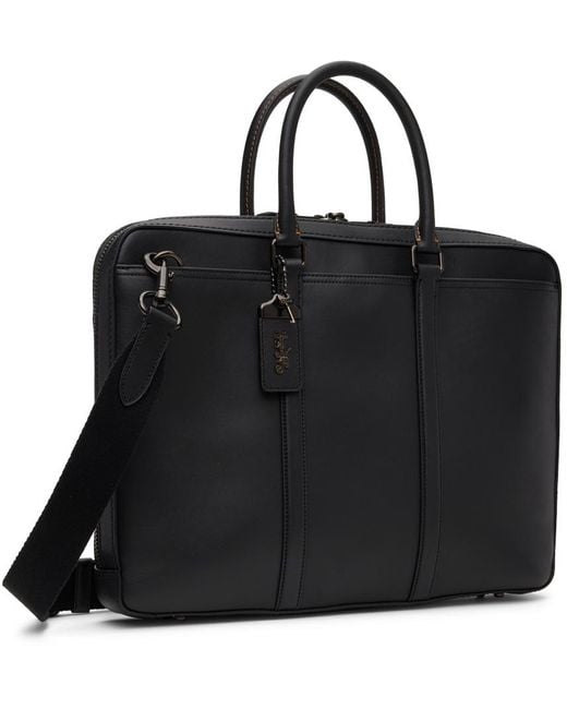 COACH Black Metropolitan Briefcase for men