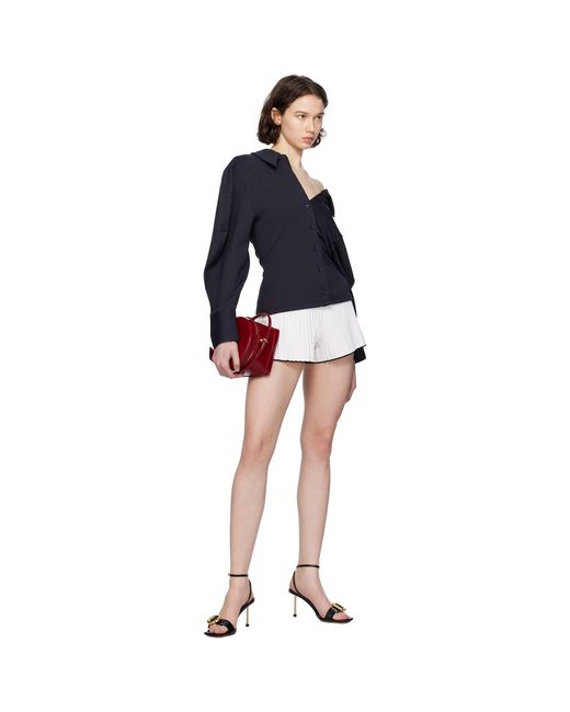 Jacquemus Black Les Sculptures 'le Short Maille Plissé' Shorts