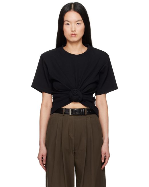 Magda Butrym ブラック ノット Tシャツ Black