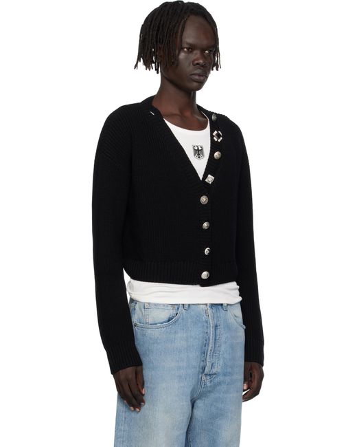 Vetements Black Fancy Button Mini Cardigan for men