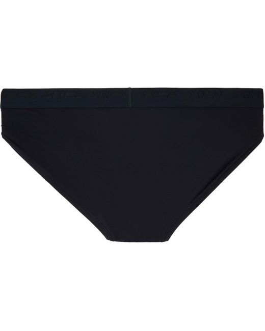 Skims Black Three-Pack Stretch Briefs for men