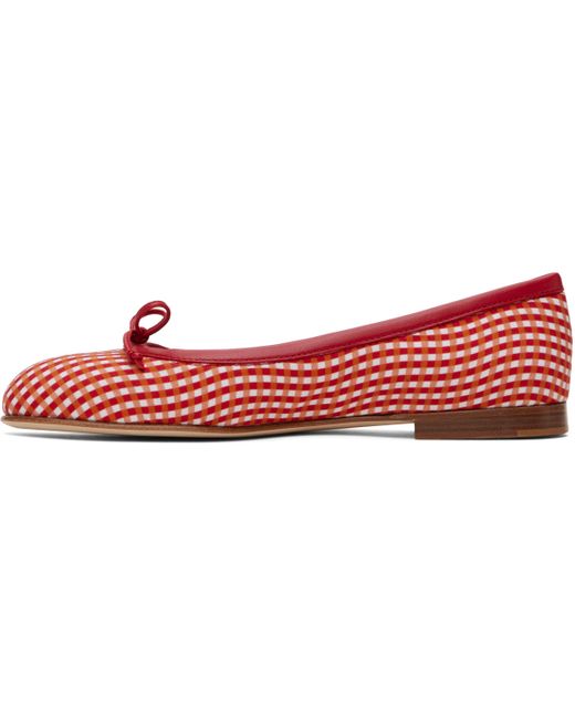 Manolo Blahnik Red Veralli Ballerina Flats