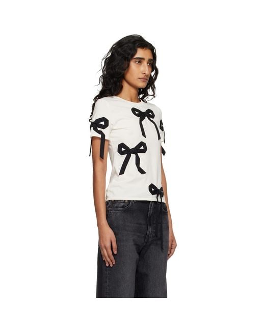 Marc Jacobs Black Off- Bow Shrunken T-Shirt