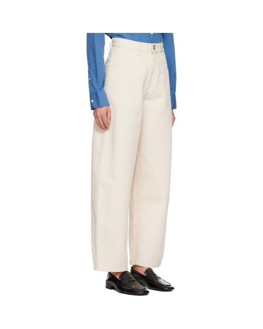Rohe White Berber Barrel Leg Jeans