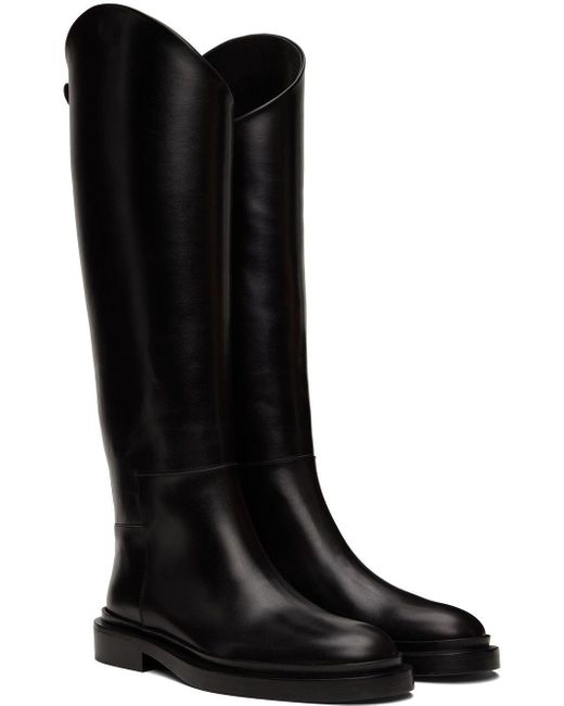 Jil Sander Black Tall Riding Boots
