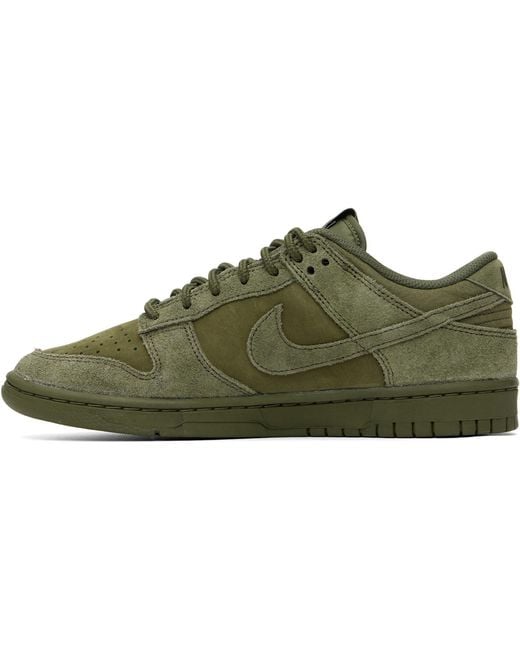 Nike Green Khaki Dunk Low Retro Se Sneakers for men