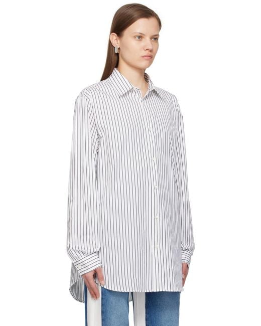 Jean Paul Gaultier White Striped Shirt