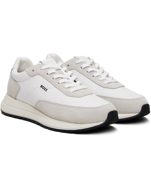 Boss Black Off- Suede Trim Sneakers for men
