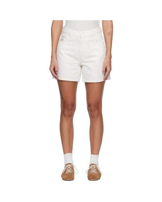 AMI White Heritage' Denim Shorts