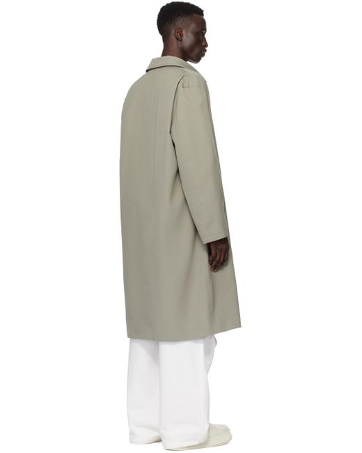 Jil Sander Black Green Press-stud Coat for men