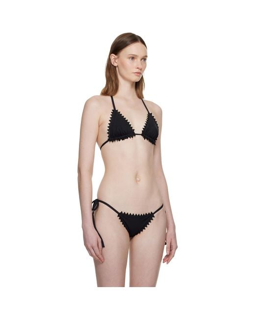 Jacquemus Black 'The Picot' Bikini Top