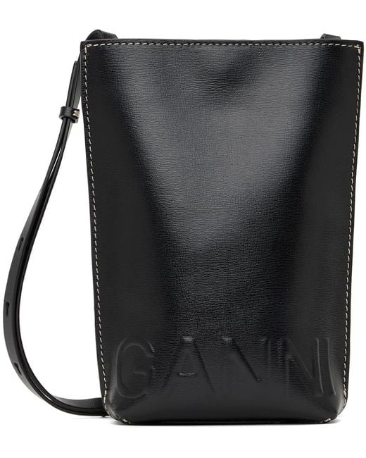 Petit sac à bandoulière noir Ganni en coloris Black