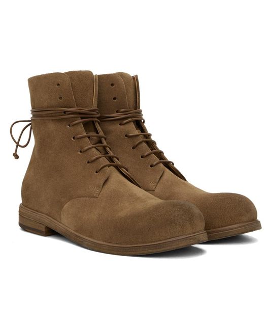 Marsèll Brown Tan Zucca Media Lace-up Ankle Boots for men