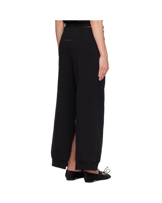 MM6 by Maison Margiela Black Cotton Lounge Pants