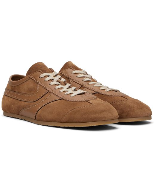 Dries Van Noten Black Tan Suede Sneakers for men