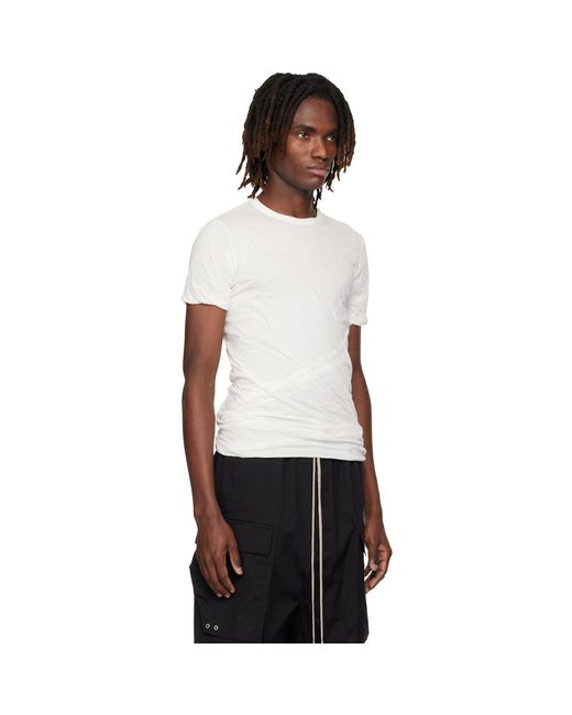 Rick Owens Black Off- Temple Double Ss T-shirt for men
