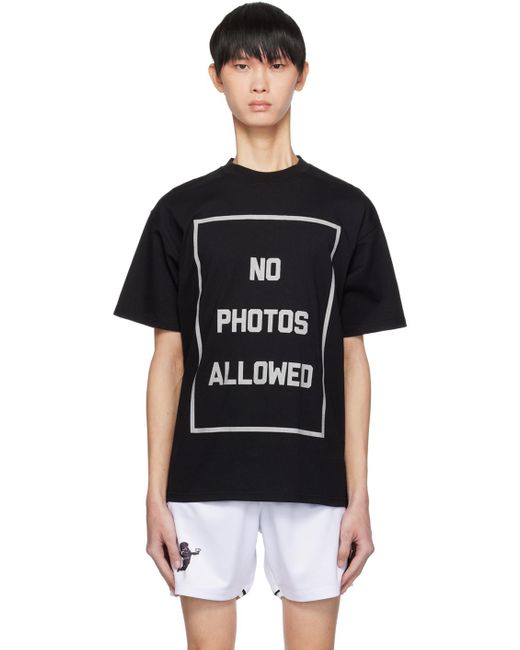 PLACES+FACES Black Places+faces 'no Photos Allowed' T-shirt for men