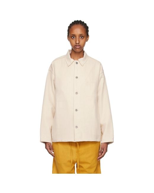 AIREI White Off- Raw Edge Jacket