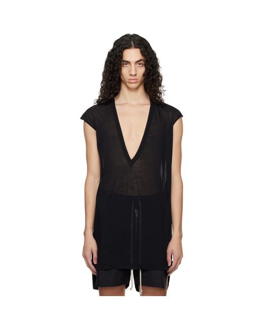 Rick Owens Black Temple Dylan T-Shirt for men