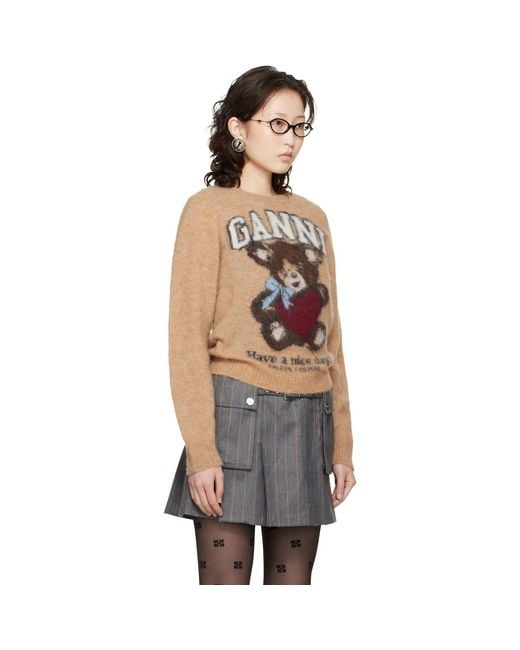 Ganni Black Brushed Alpaca Sweater