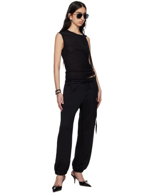Alexander McQueen Black Hammered Studs Double-Wrap Bracelet