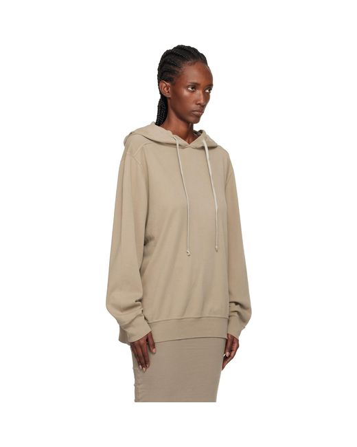 Rick Owens Natural Taupe Concordians Oversized Hoodie