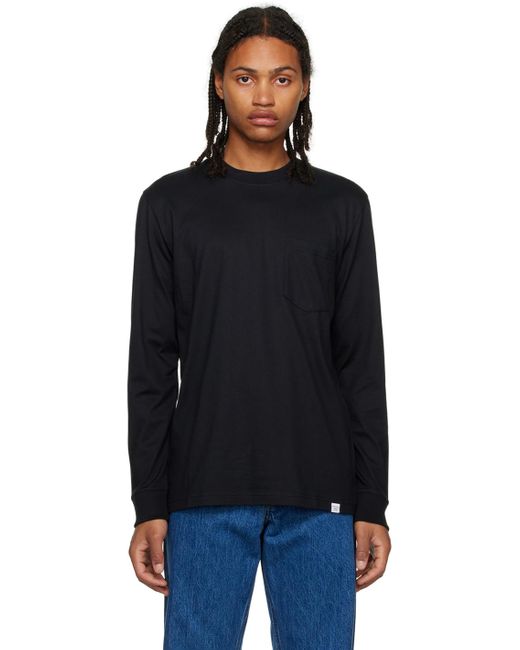 Norse Projects Black Johannes Long Sleeve T-shirt for men