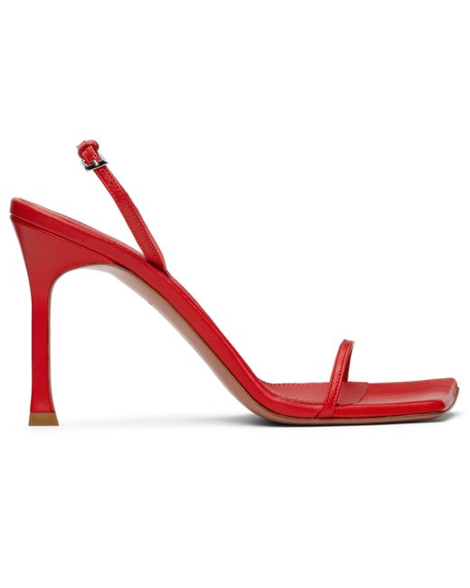 AMINA MUADDI レッド Maya スリングバック ヒールサンダル Red