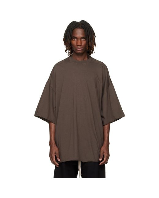 Rick Owens Brown Temple Tommy T-Shirt for men