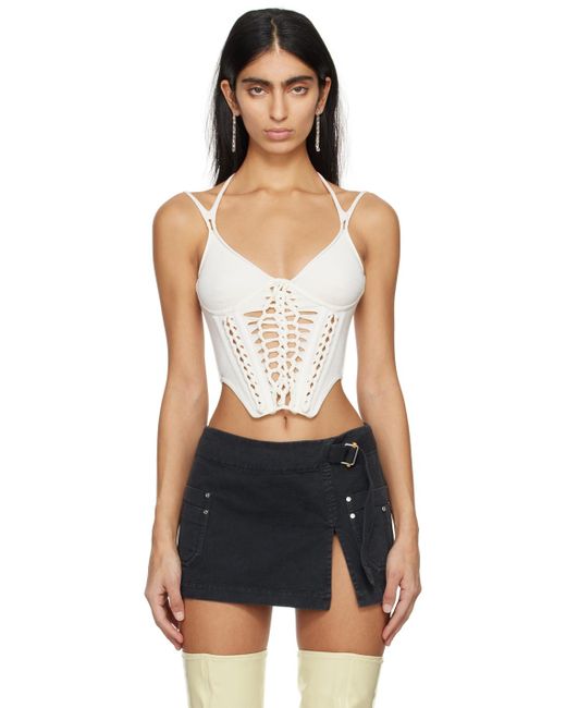 Dion Lee Black Off- Braided Corset