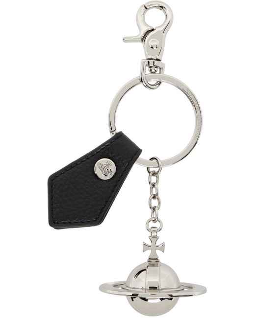 Porte-clés argenté et noir à orbe Vivienne Westwood en coloris Black