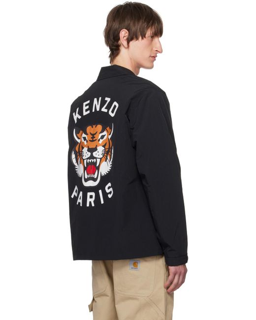 KENZO Black Paris Lucky Tiger Jacket for men