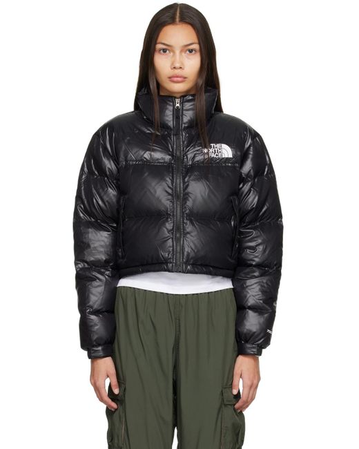 The North Face Nuptse Short Down Jacket in Black | Lyst UK