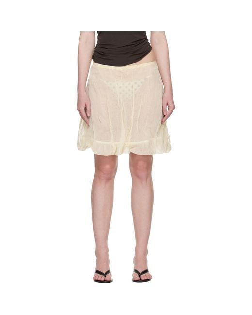 Paloma Wool Natural Off- Nabi Miniskirt