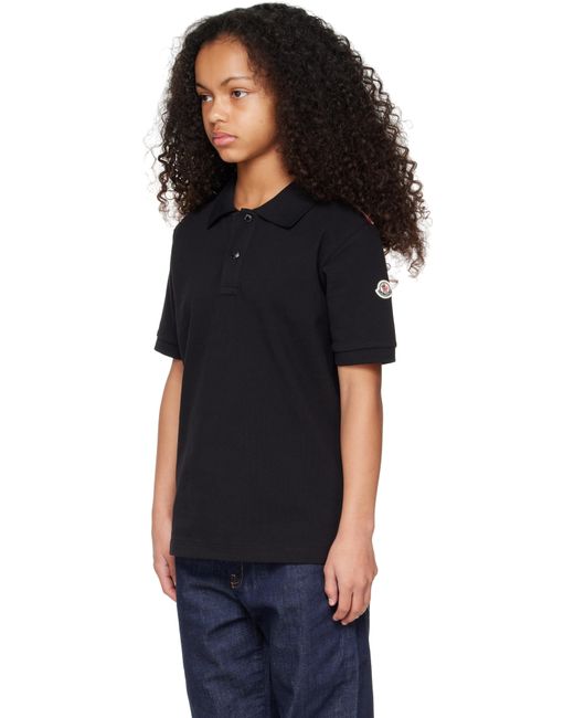 Moncler キッズ｜ブラック 半袖ポロシャツ Black