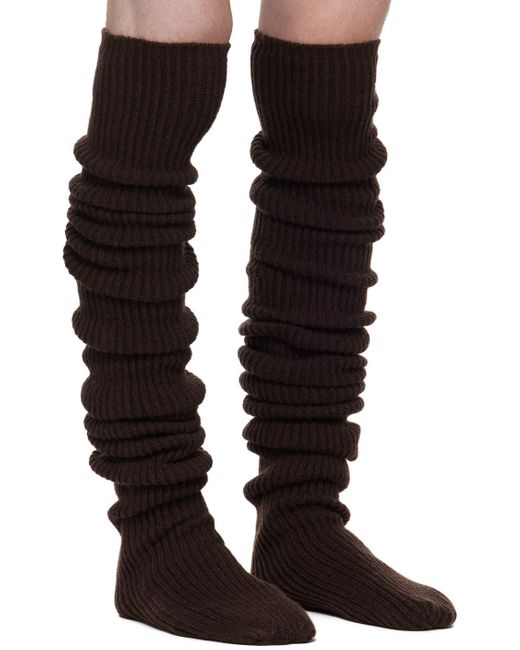 Rick Owens Black Brown Costina Socks for men