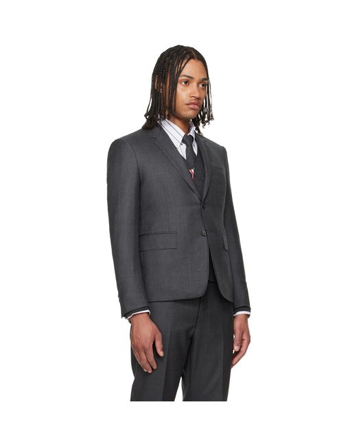 Thom Browne Black Super 120S Twill High Armhole Sportcoat for men