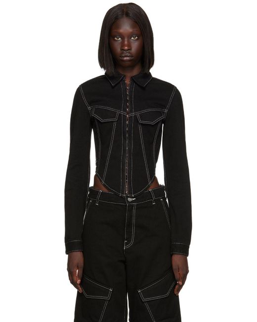 dion lee denim corset