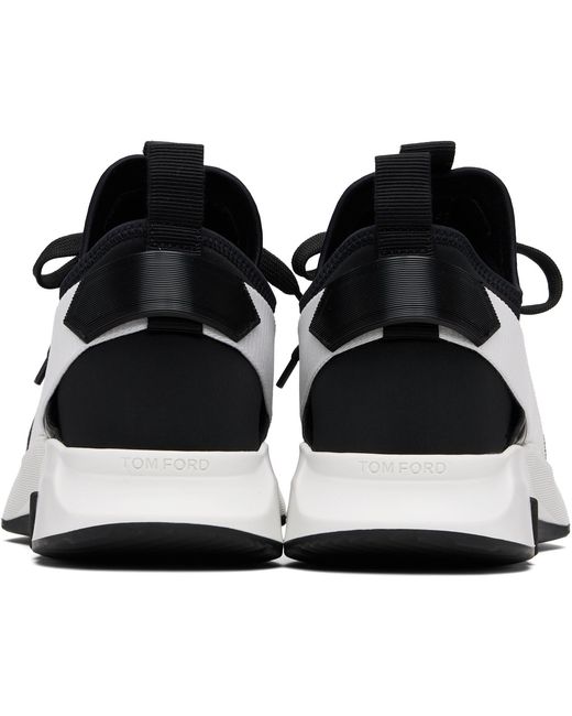 Tom Ford Black Neoprene Suede Jago Sneakers for men