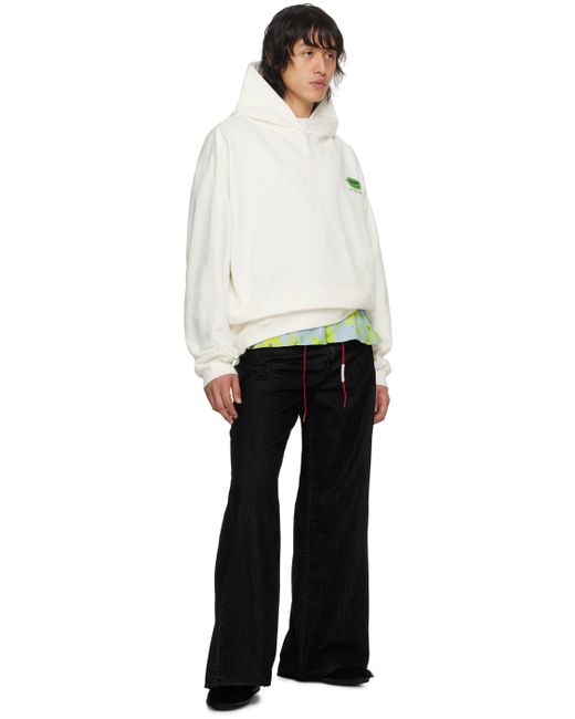 Marni White Flower Puzzle Hoodie for men