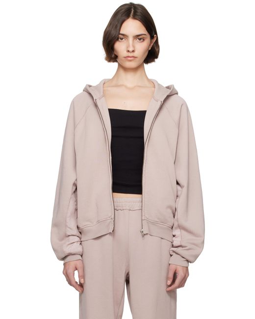 Pull À Capuche Décontracté Taupe À Glissière Skims en coloris Natural