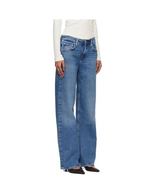 Citizens of Humanity Blue Nora Trouser Leg Jeans