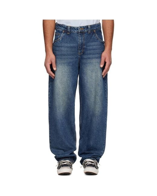 Dime Blue Baggy Jeans for men