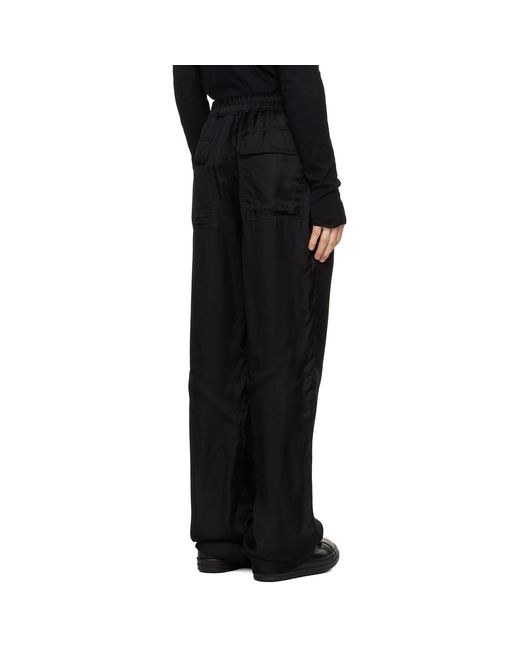 Rick Owens Black Tower Dietrich Drawstring Trousers for men