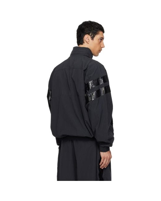 Vetements Black Taped Track Jacket for men